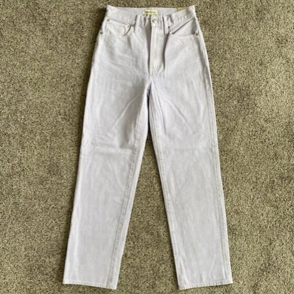 NWT Madewell Perfect Vintage Straight Leg Lilac Purple Denim Jeans Sz 25 - Picture 4 of 12
